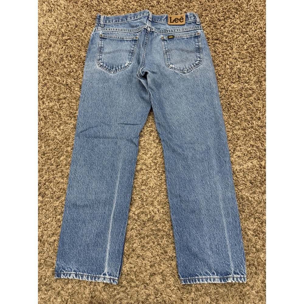 Vintage 1989 LEE Riders Jeans Acid Wash USA Made Union Made Distressed 34x30
